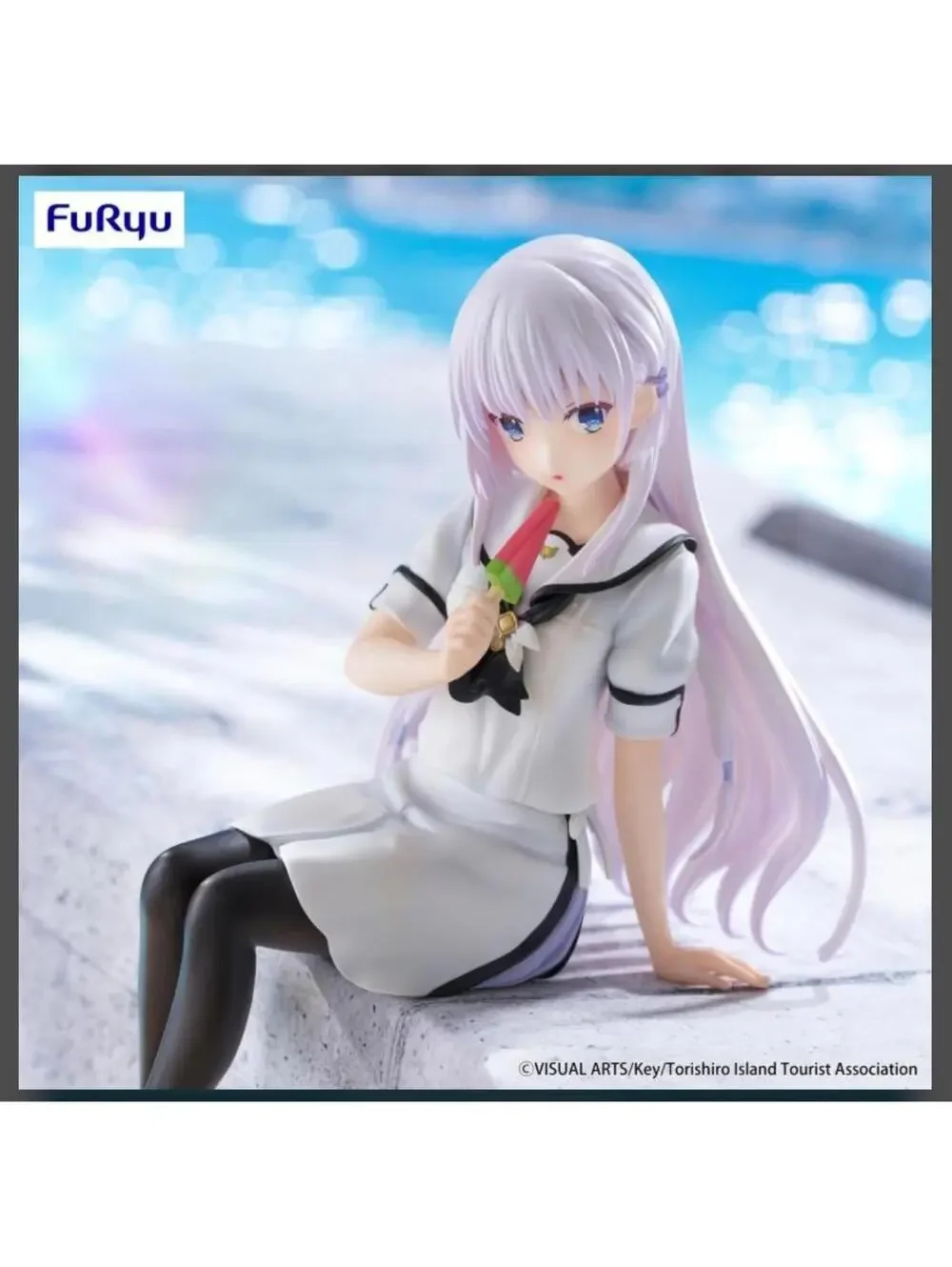 FuRyu Summer Pockets Shiroha Naruse Noodle Stopper Figure White New Anime PVC